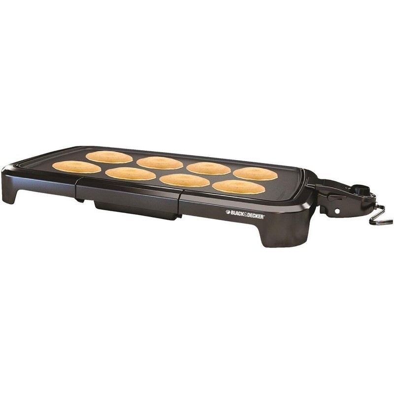 Extra Large Non Stick Griddle W/ Warming Tray 1500W Adjustable Thermostat New