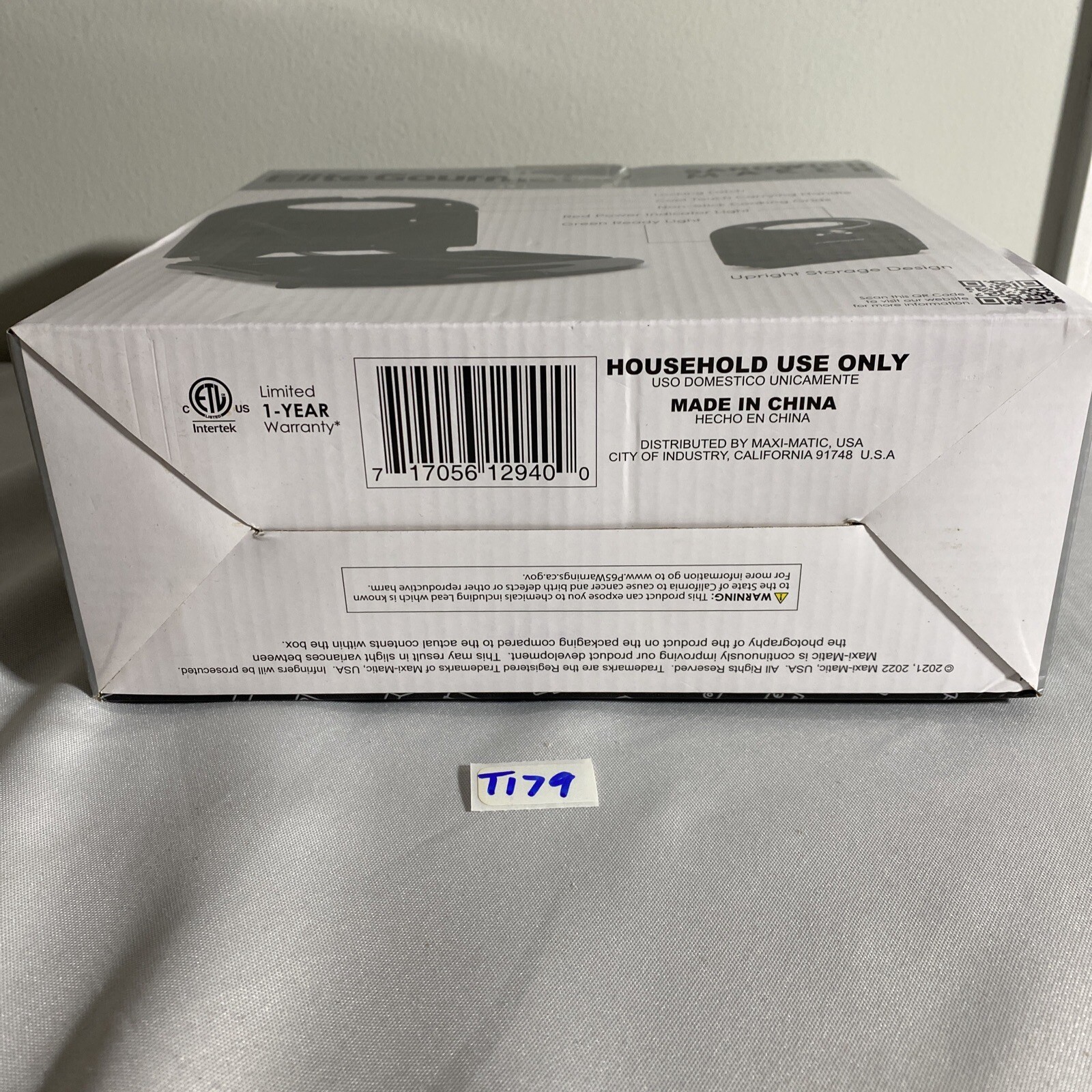 Elite Gourmet Sandwich maker , (T179)