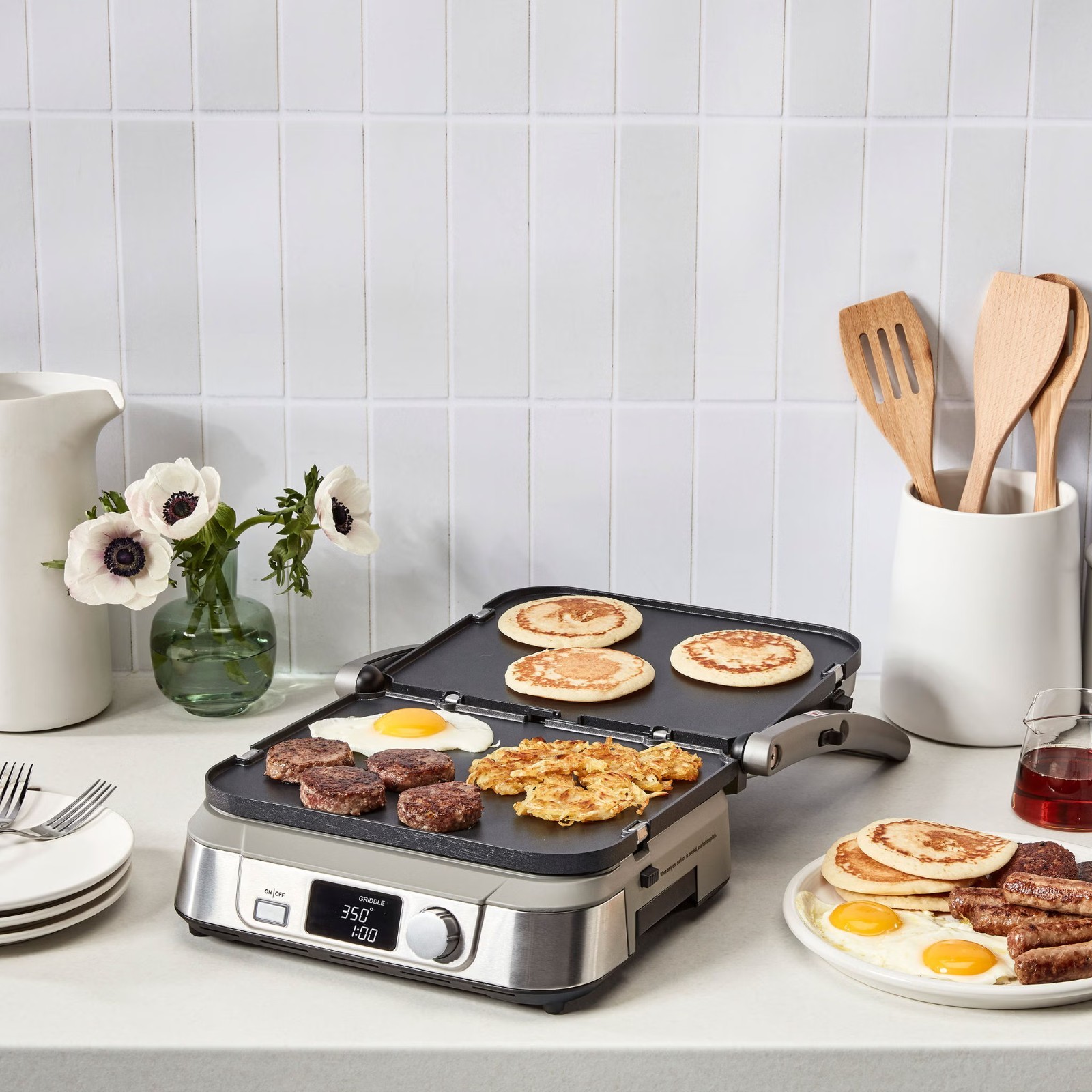 New Cuisinart 5-in-1 Digital Griddler, GRID-5BNASPC 1500W Stainless teel 1987038