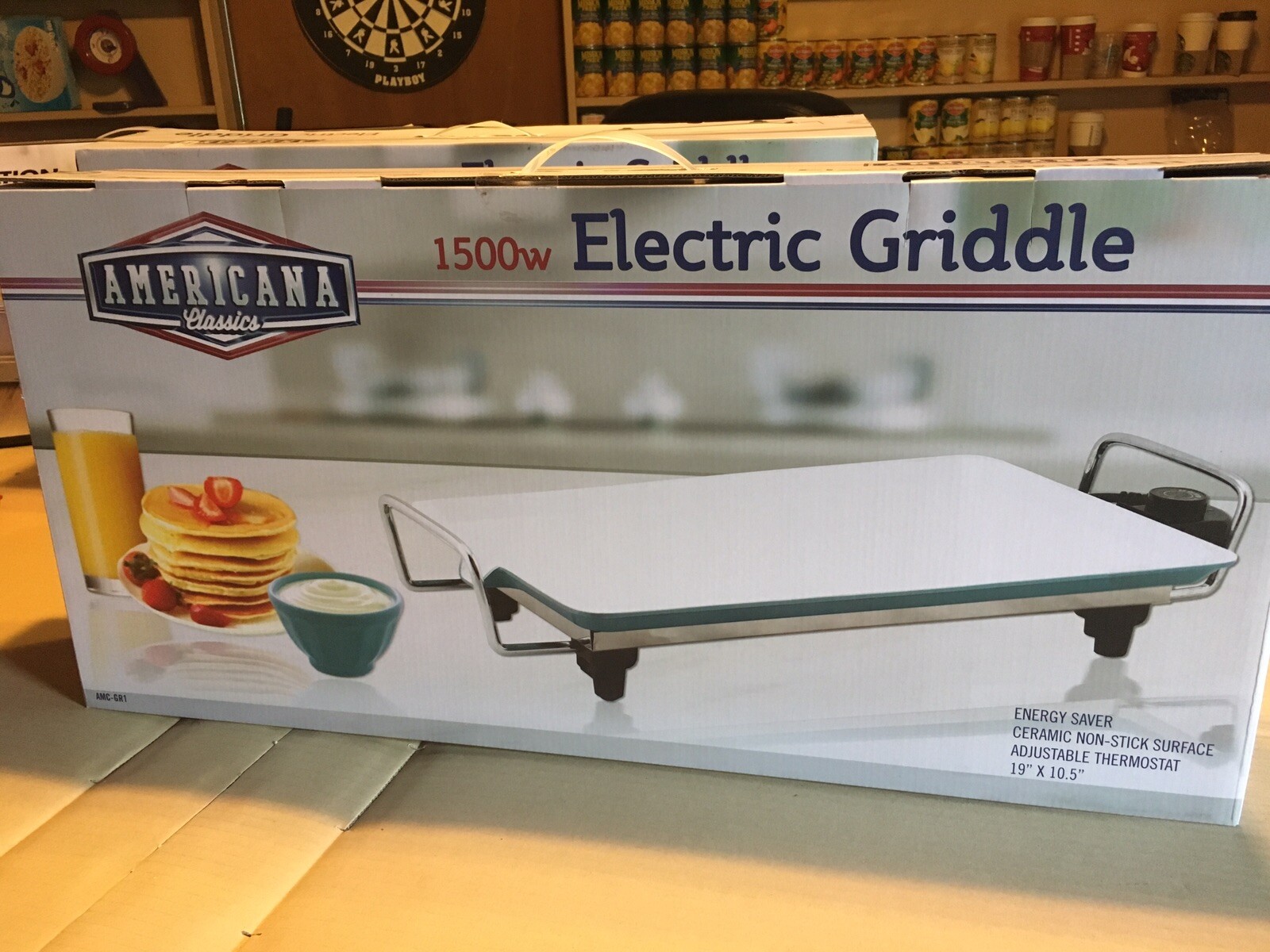 Americana Classics Electric Griddle 1500W 19×10.5″ New in Box Local Pickup Only