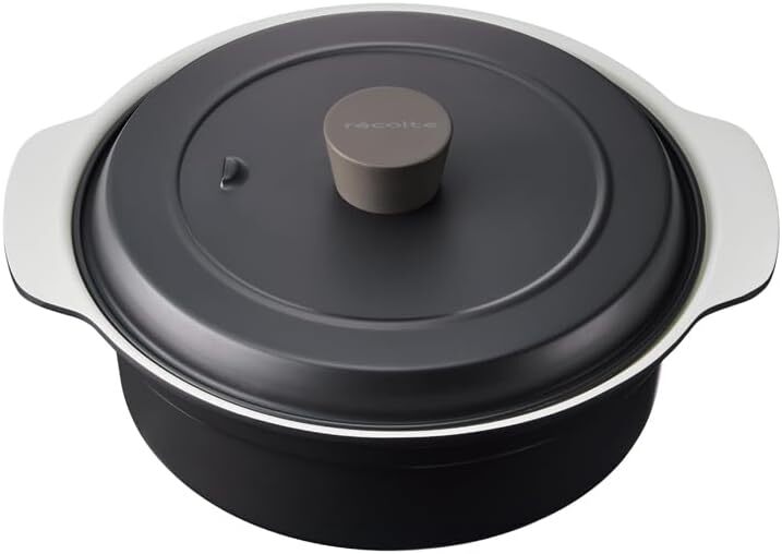 recolte Tabletop IH Heater Cooking Griddle RIH-1 & IH Compatible Pot Set 2 Color