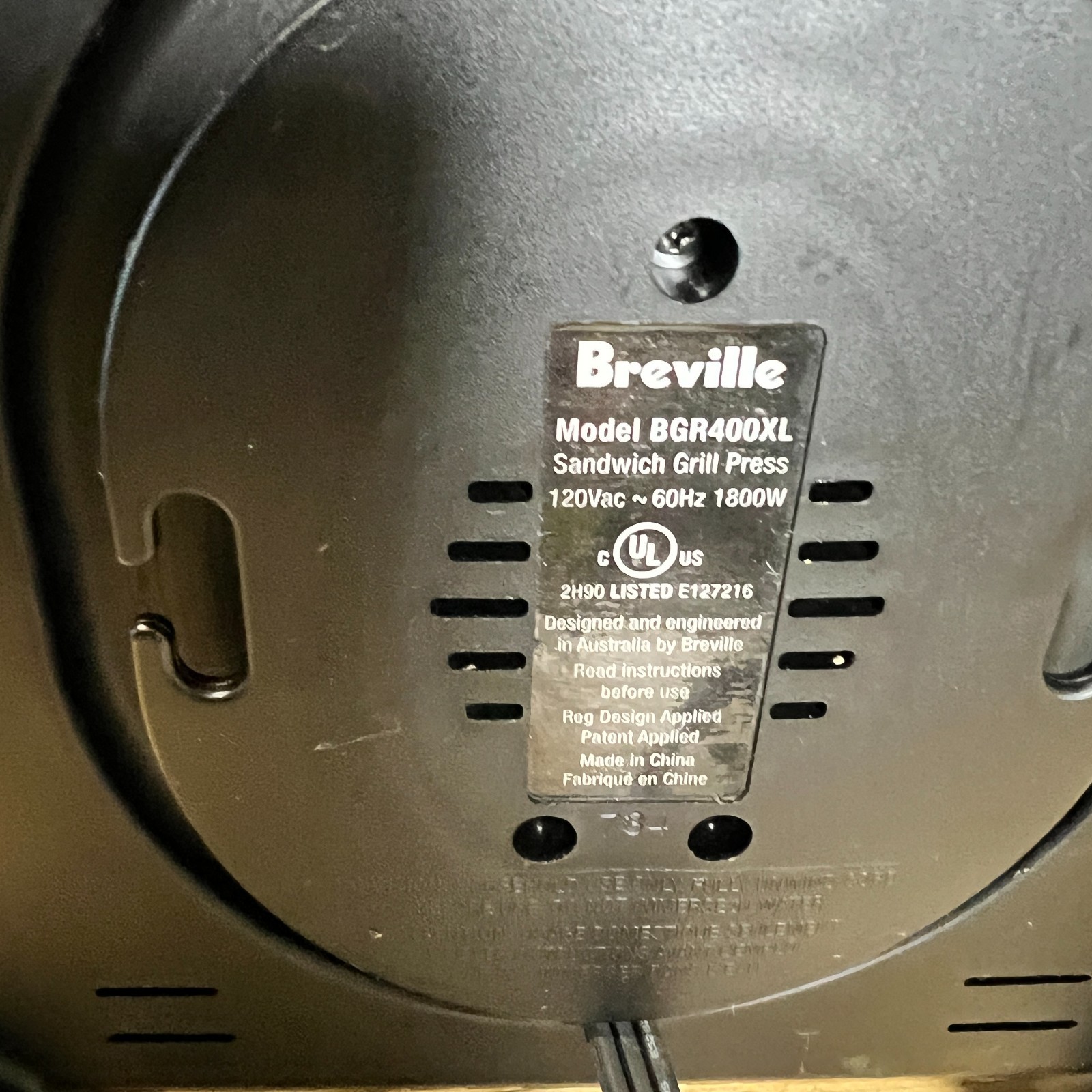 Breville Ikon Panini Press Grill BGR400XL Removable Plates 1800W + Extra Plate