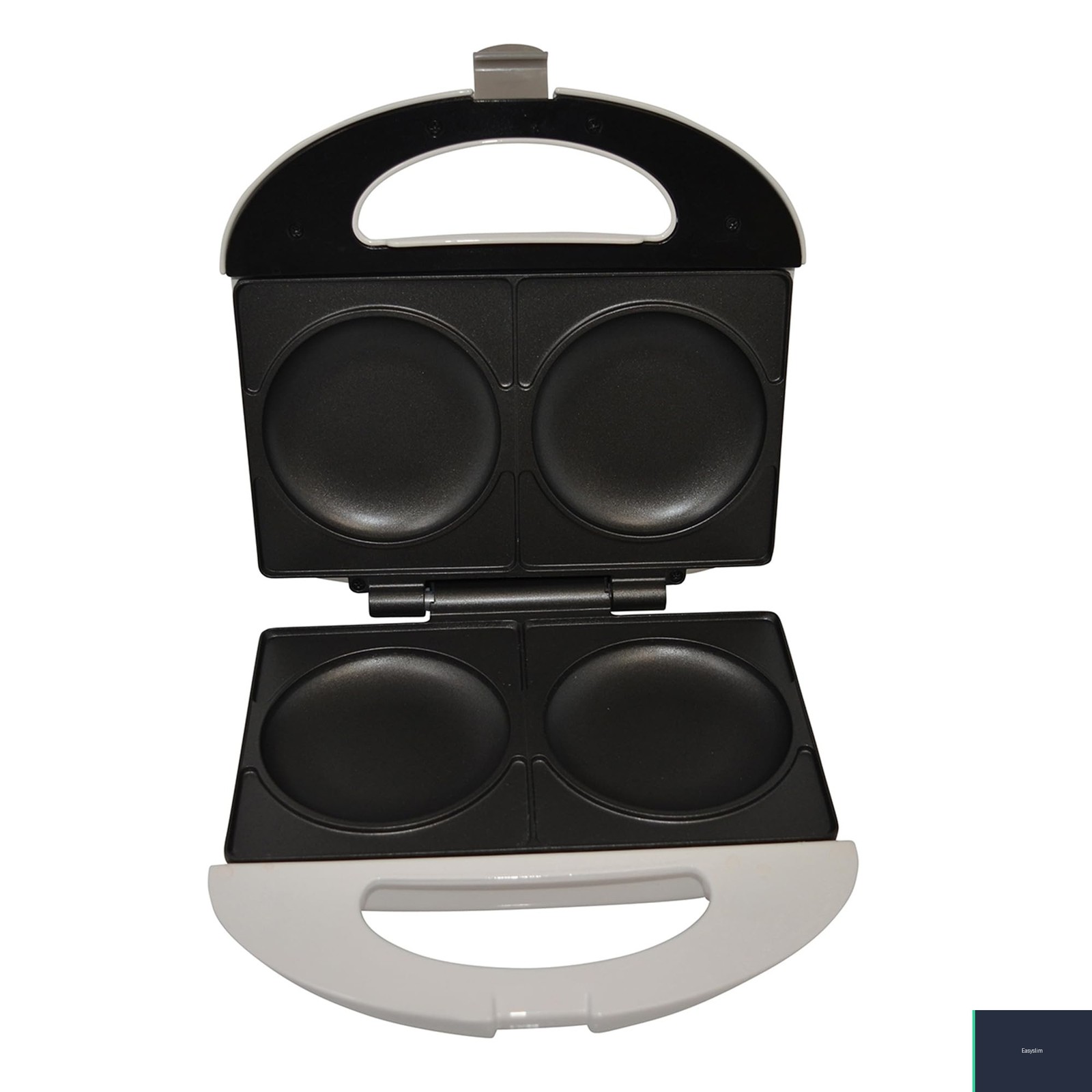 Electric Arepa Maker 2 Slot Nonstick White Cast Aluminum Cool Touch 760W