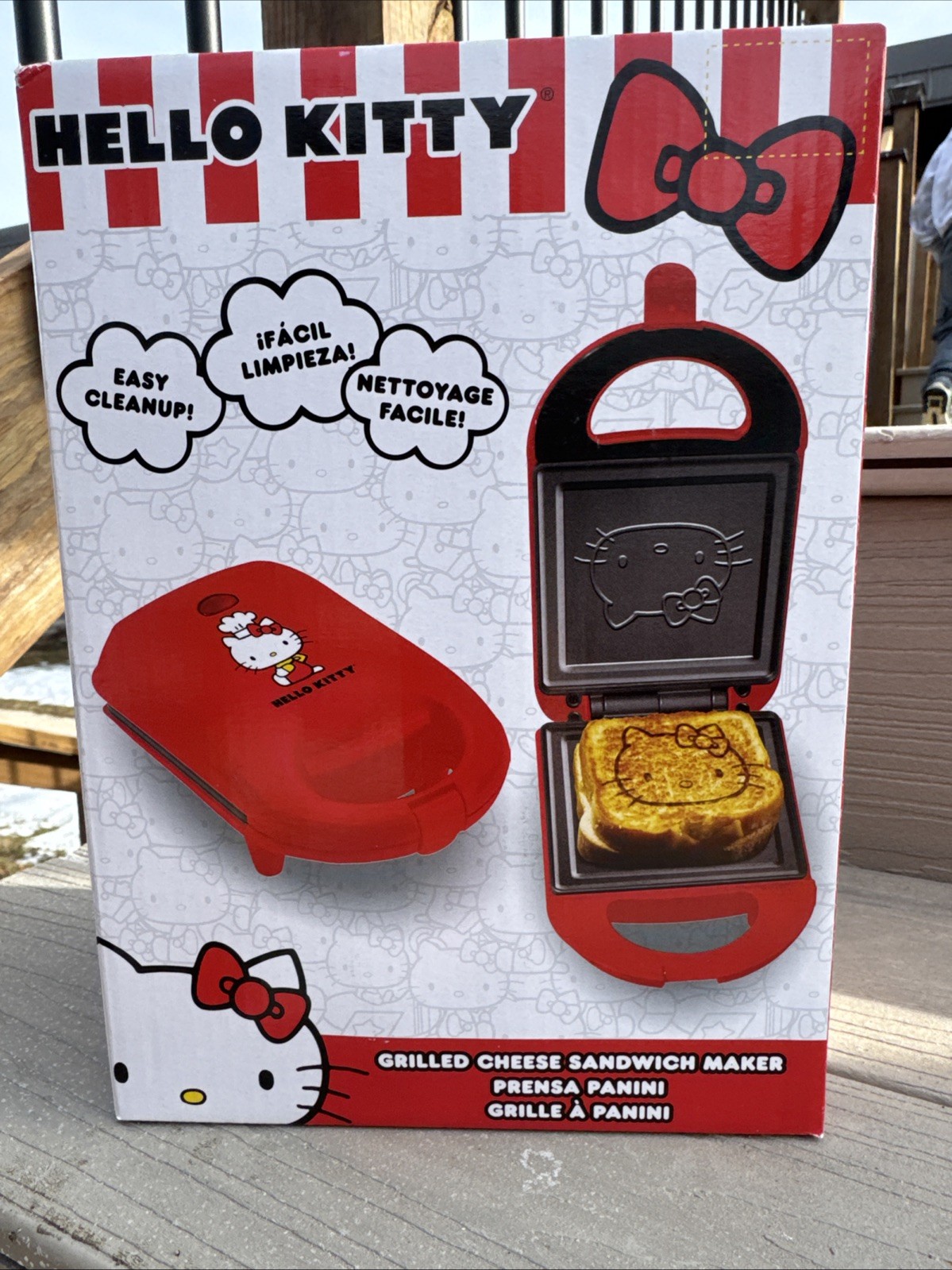 Hello Kitty Grilled Cheese Maker Red 💖😺🌷🌹 – New Non-Stick Sandwich Press