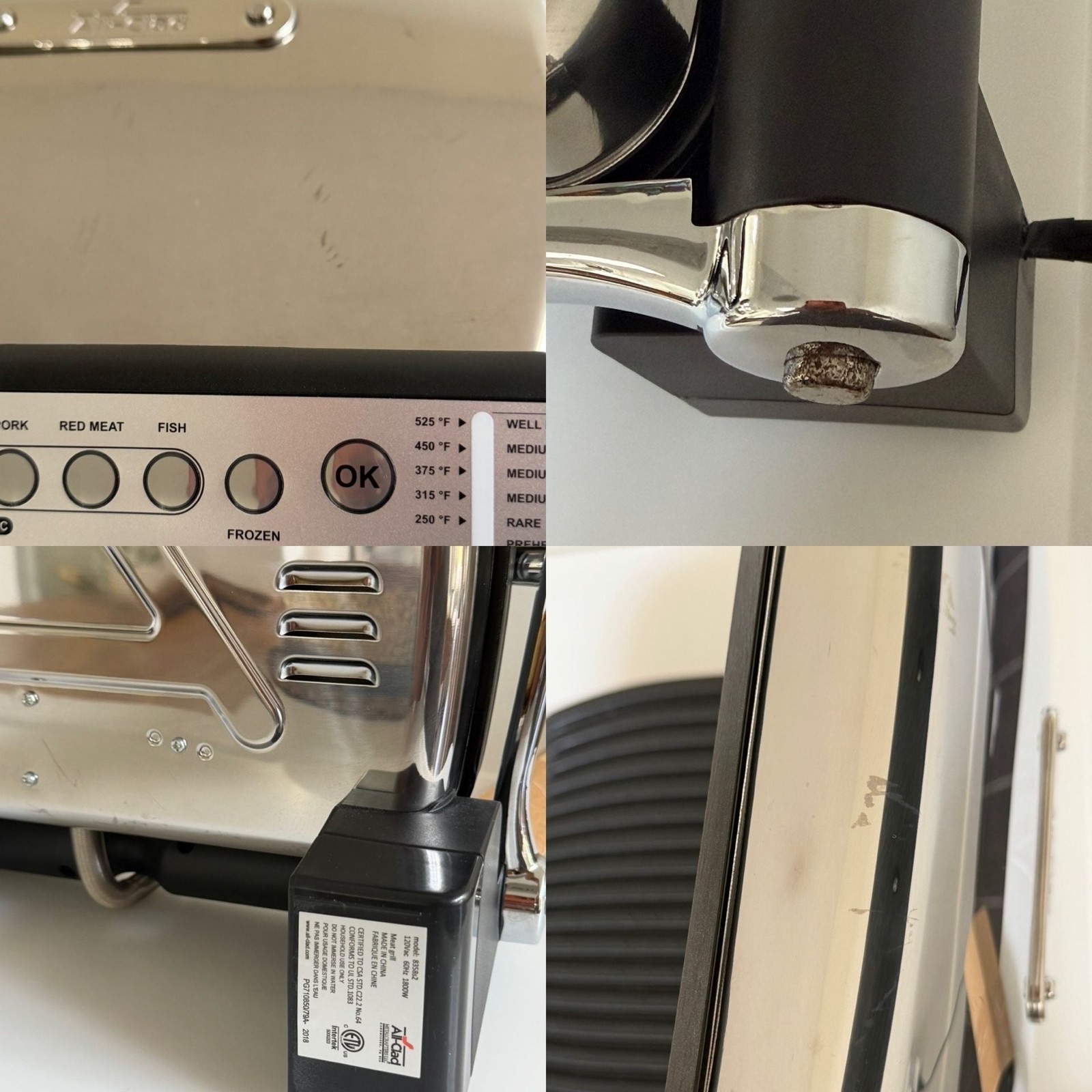 All-Clad Stainless Steel XL Electric Indoor Grill with AutoSense Technology