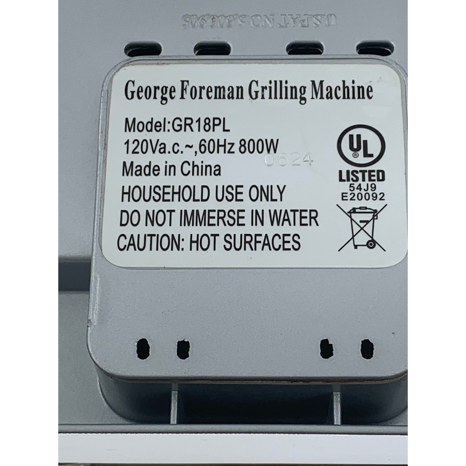 George Forman Grill Lean Mean Machine Drip Tray Scrapper Silver Gray Electric