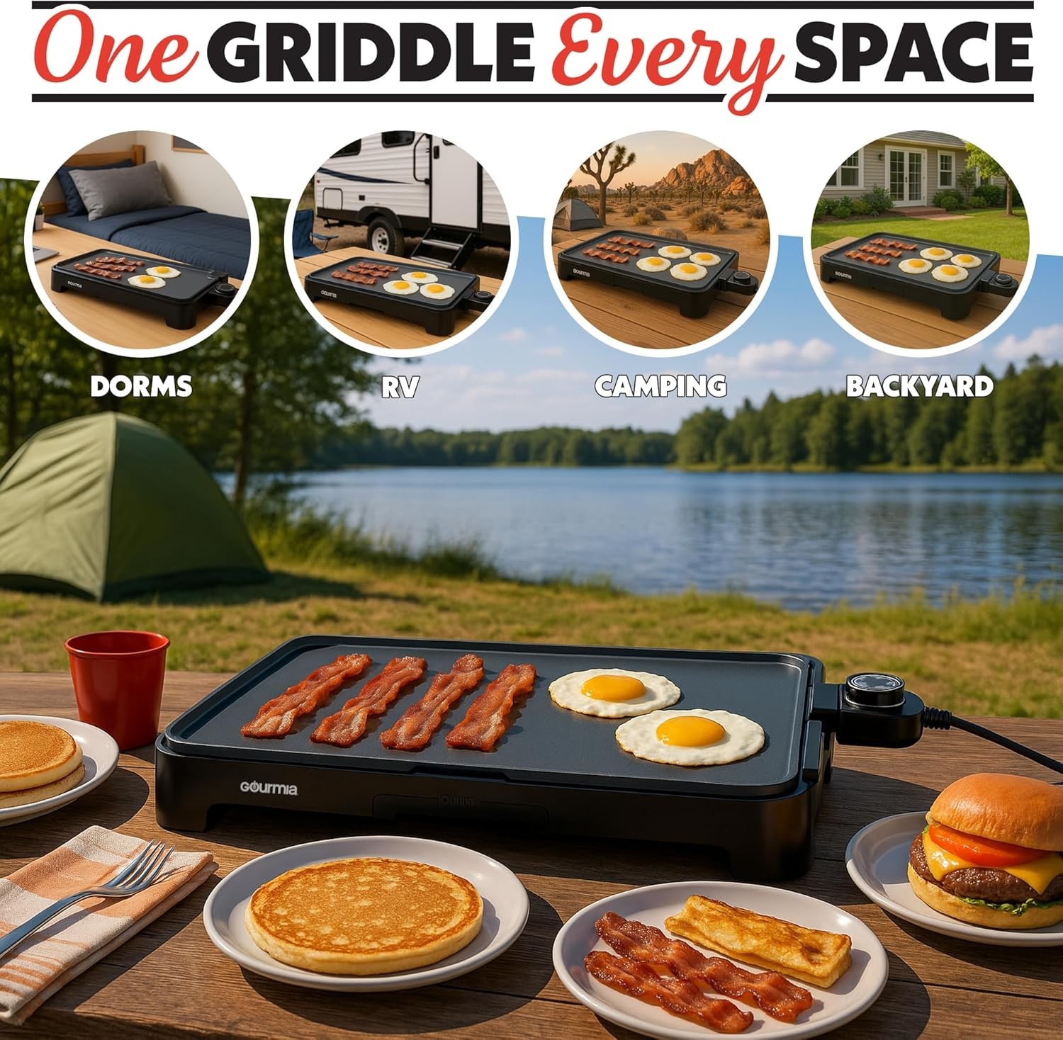 22 Inch XL Electric Griddle Pan – Nonstick Extra Large Flat Top Ceramic Surfa…