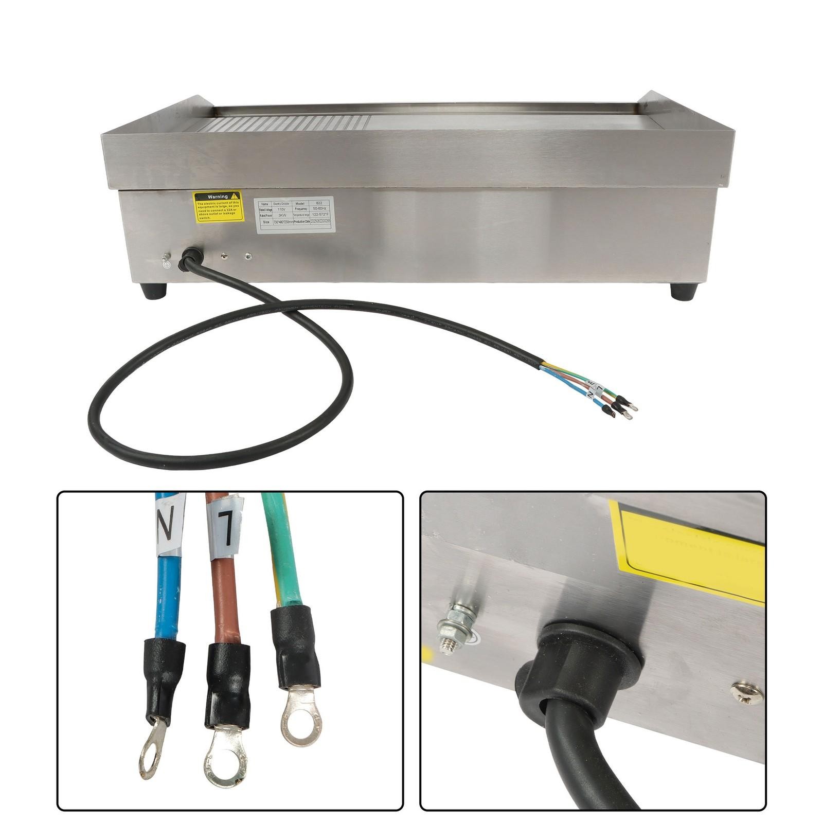 Powerful 3000W Countertop Electric Griddle 30″ Cooking Surface 122℉-572℉