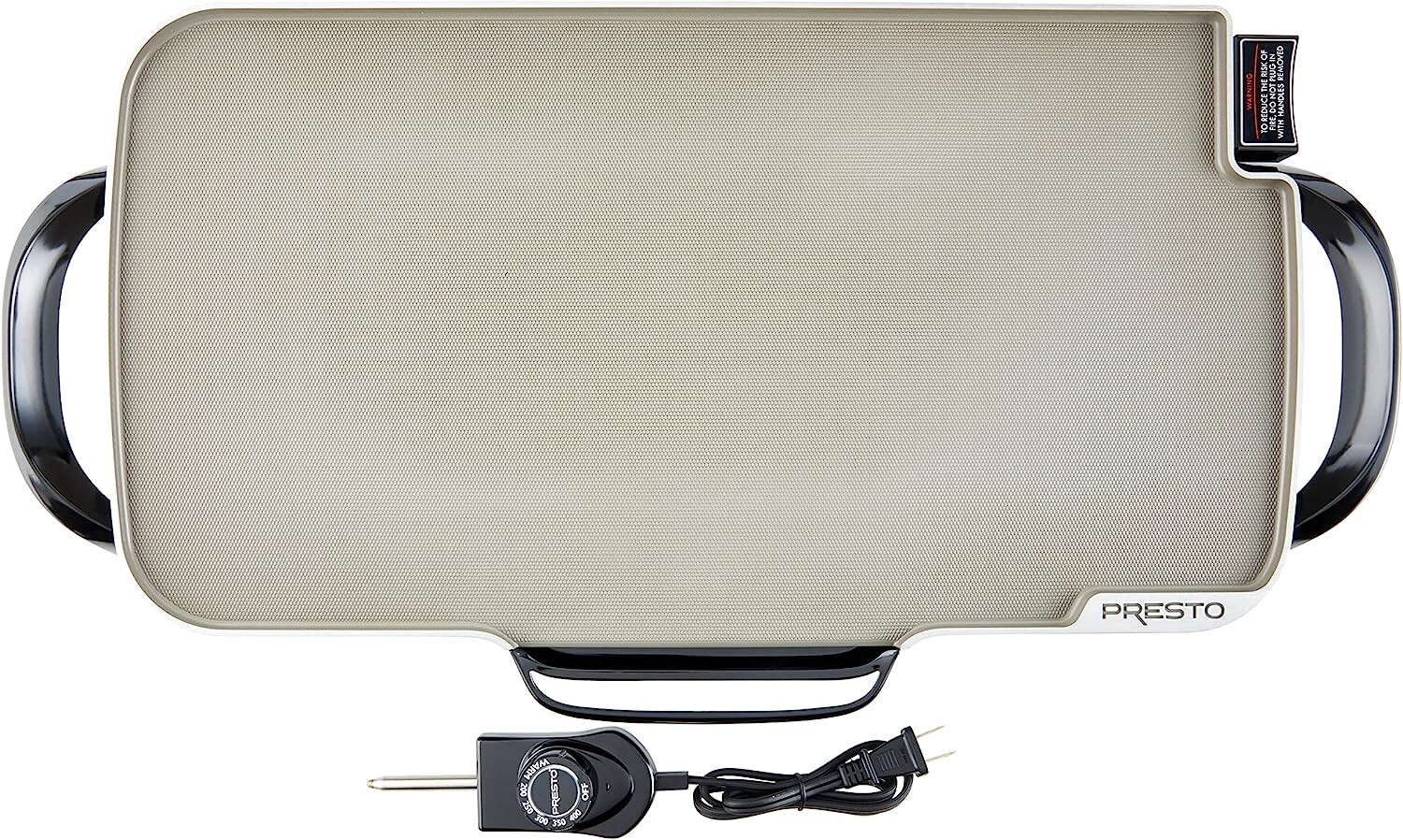 Extra-Large Ceramic Electric Griddle – Removable Handles – Nonstick Surface