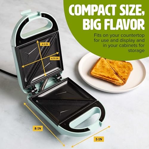 Sandwich Maker, Makes Sandwiches, Paninis, Grilled Cheese, Desserts, Mini Aqua