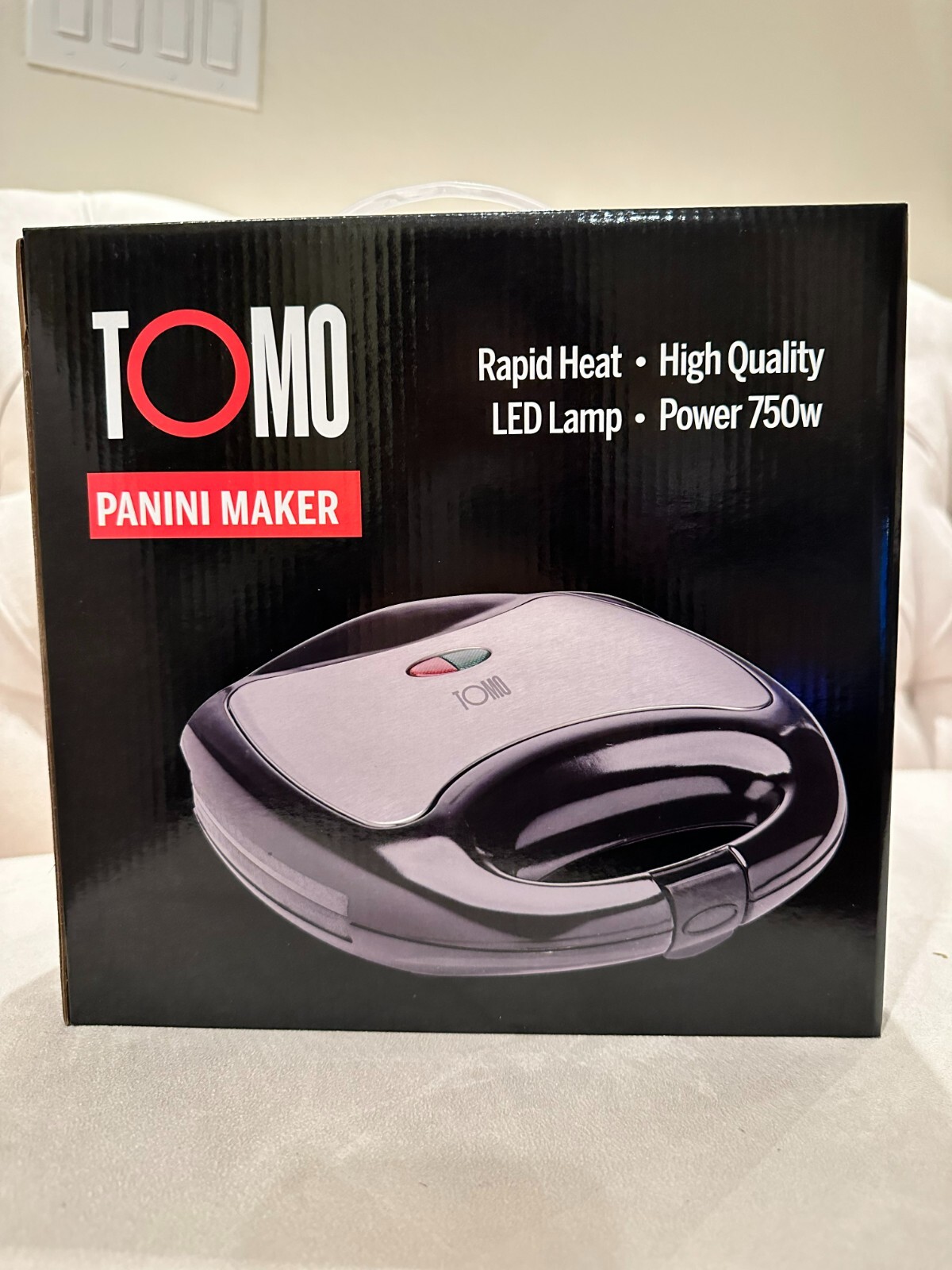 NEW! ToMo 750w Indoor Electric Contact Grill Panini Maker