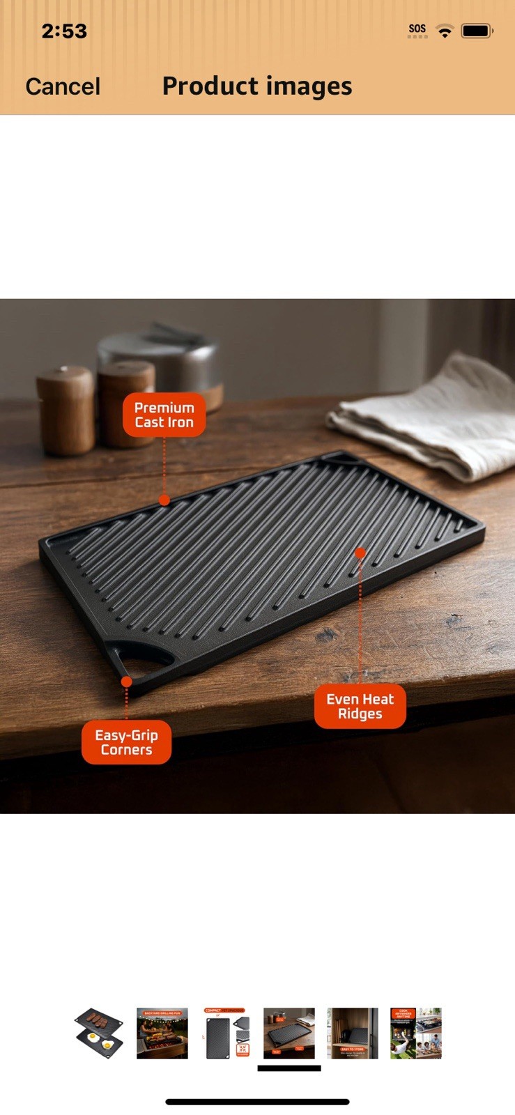 BrUNTMOr2 In One Reversible Grill Plate