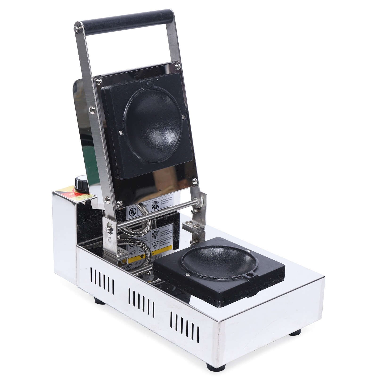 Ice Cream Waffle Machine Commercial Burger Grill Gelato Panini Press Maker