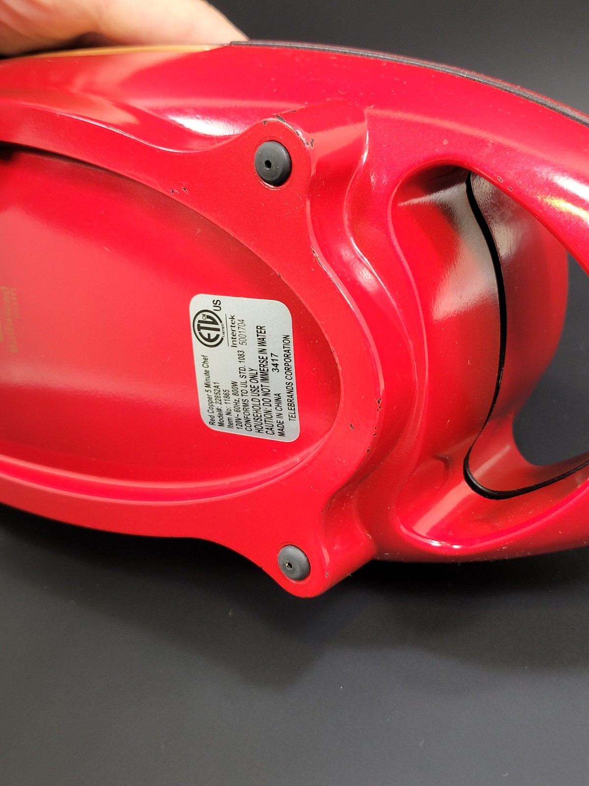 Copper Red 5 Minute Chef Electric Meal Maker Frying Pan Non-Stick 22852A1