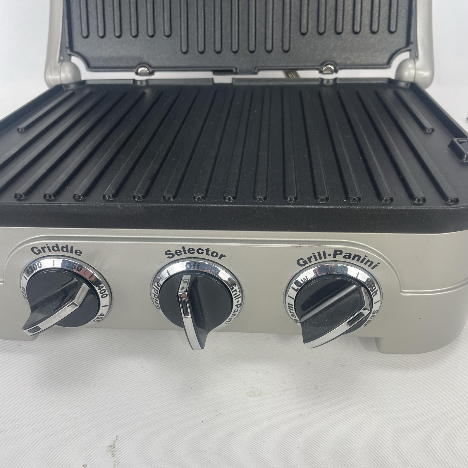 Cuisinart 5-in-1 Griddler Stainless Steel Electric Indoor Grill Panini GR-4N