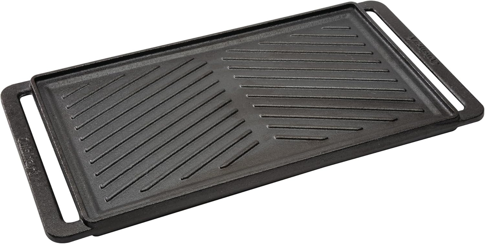 Reversible Cast Iron Grill/Griddle Plate, 15.75” X 9” Pre-Seasoned Cooking Surfa