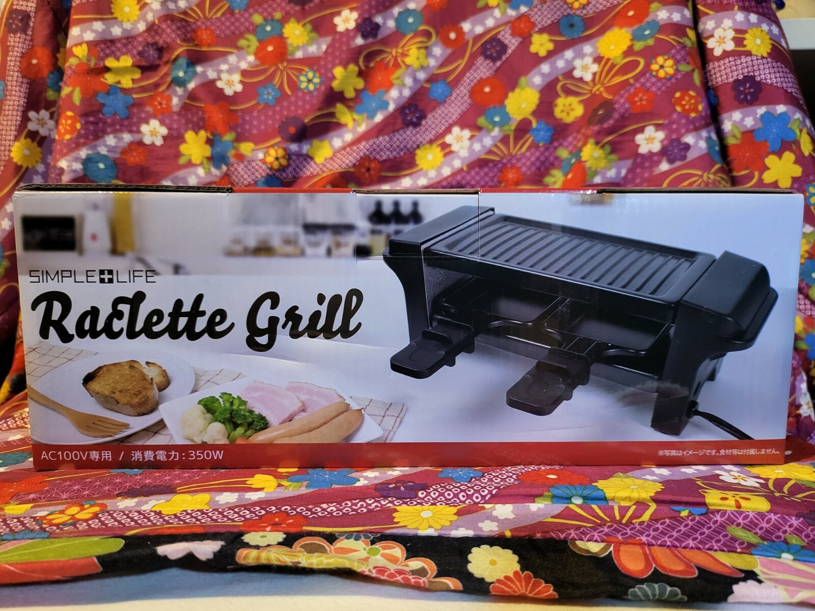 Simple + Life Raclette Table Grill with 2 Raclette Cheese Pans Japan Import