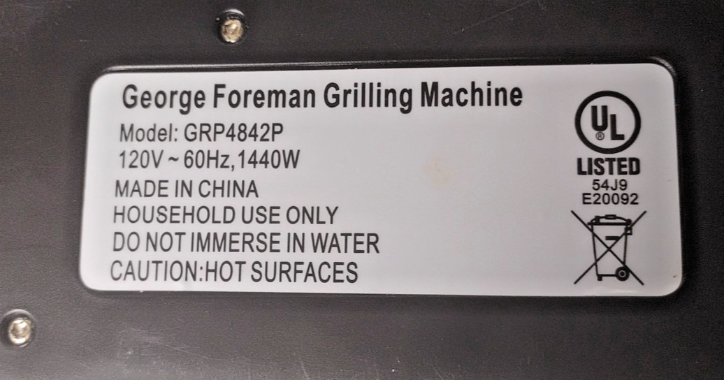George Foreman Evolve Grill System With Waffle Plates GRP4842P – TESTED