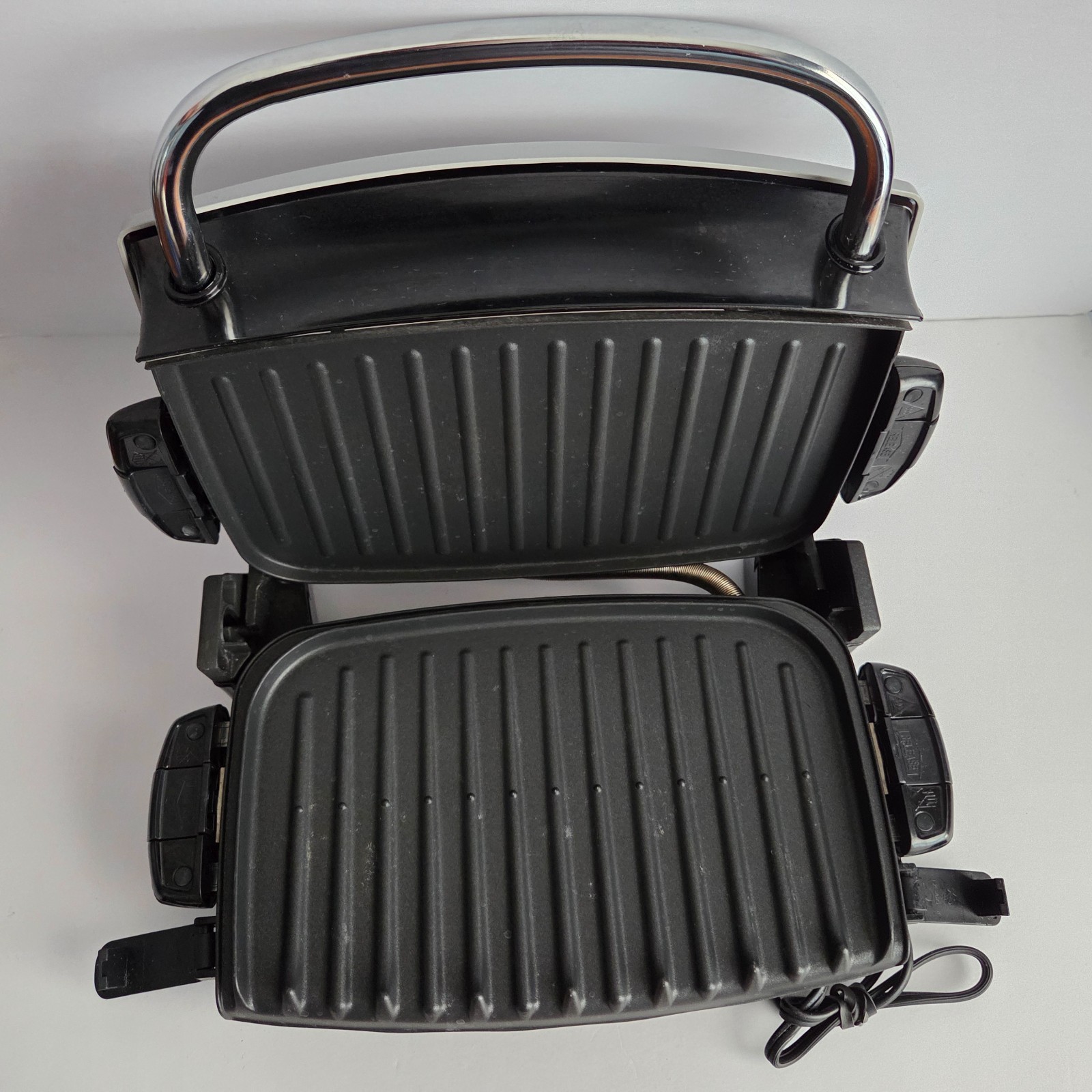 George Foreman GR0072P G-Broil Electric Nonstick Countertop Grill Silver