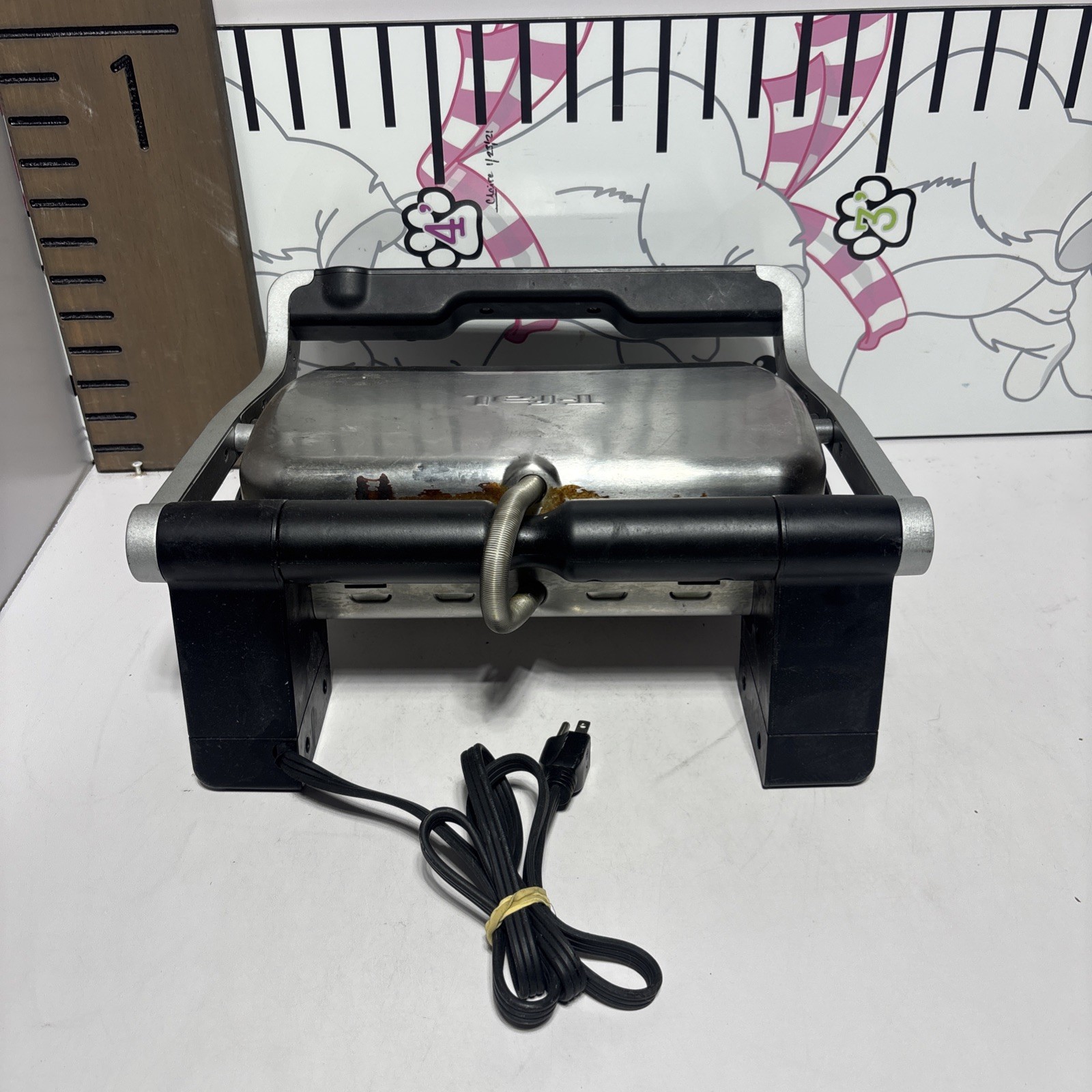 T-fal Stainless Steel Electric OptiGrill w/Removable Drip Pan & Cooking Trays