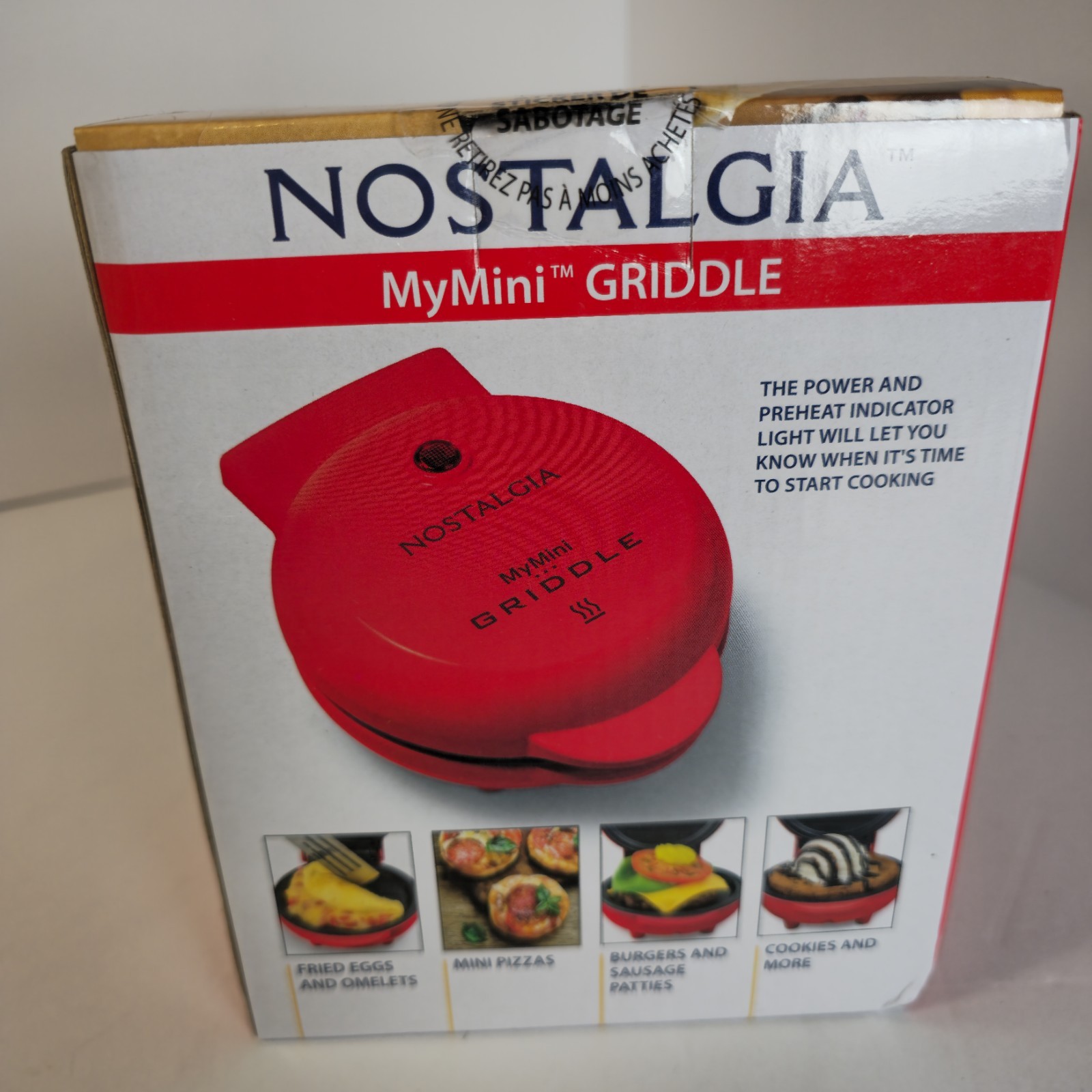 Nostalgia MyMini Deluxe Griddle Red Non Stick 5″ Mini Compact Pancake Maker New