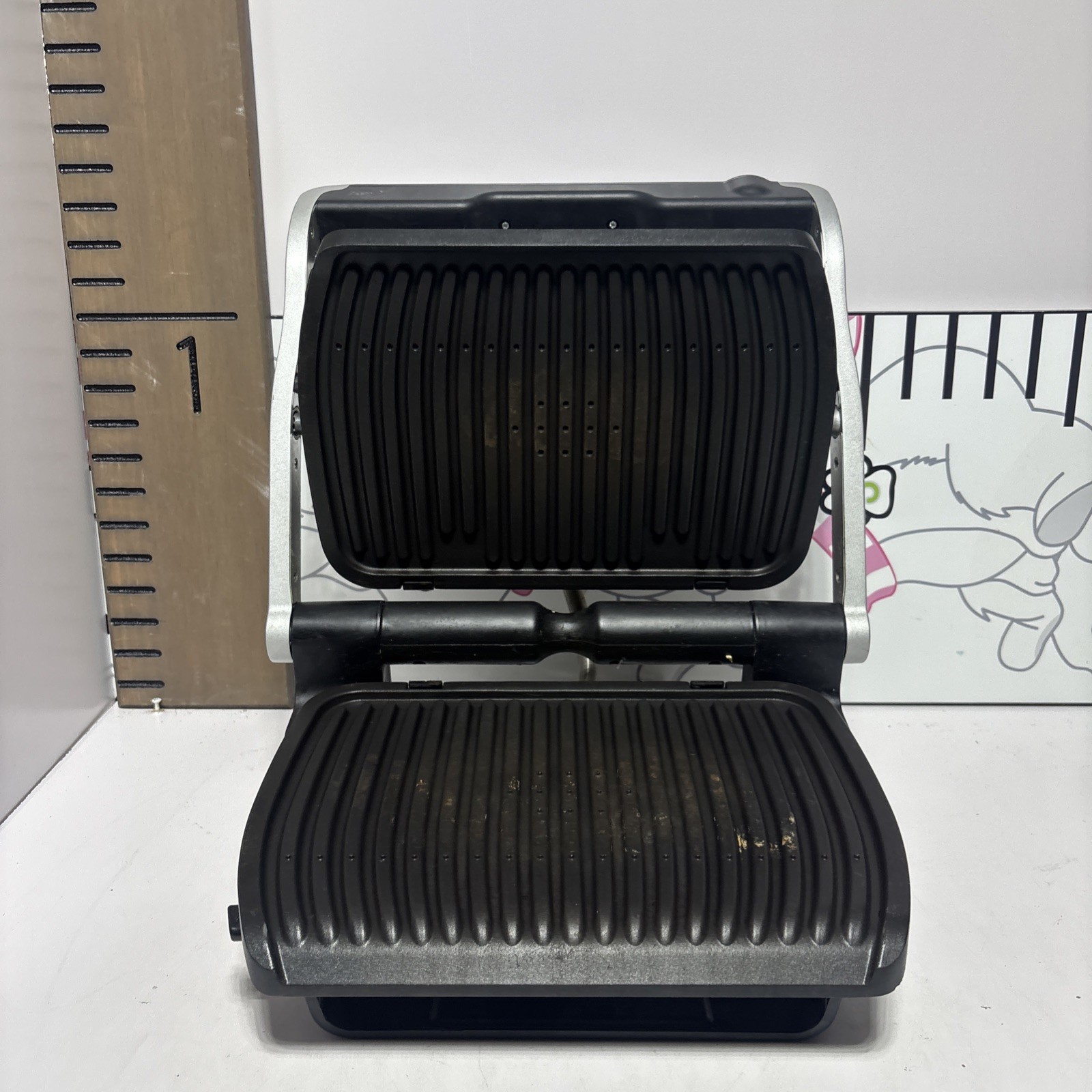 T-fal Stainless Steel Electric OptiGrill w/Removable Drip Pan & Cooking Trays
