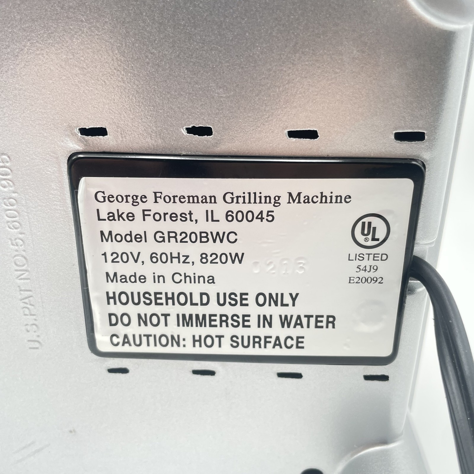 George Foreman Lean Mean Fat Grilling Machine Model GR20BWC Indoor Grill Silver