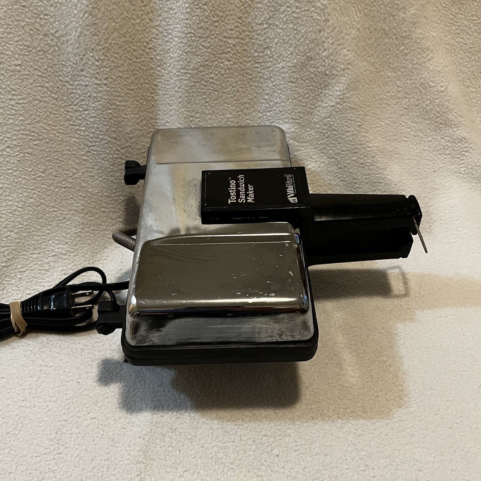 VillaWare Sandwich Maker Tostino Model: 3800 Italian Kitchenware Chrome – Tested