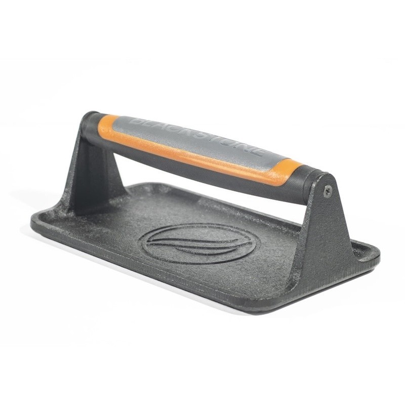 Cast Iron Griddle Press Non-Slip Handle Even Cooking Heat Resistant Heavy Duty