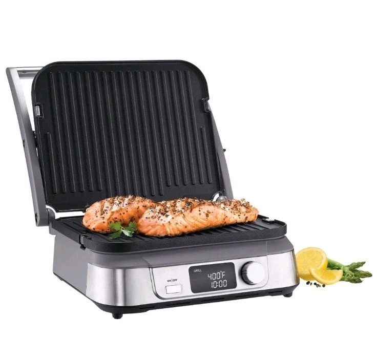 Cuisinart GR-5B 5-in-1 Digital Griddler Grill Griddle Panini Press New Open Box