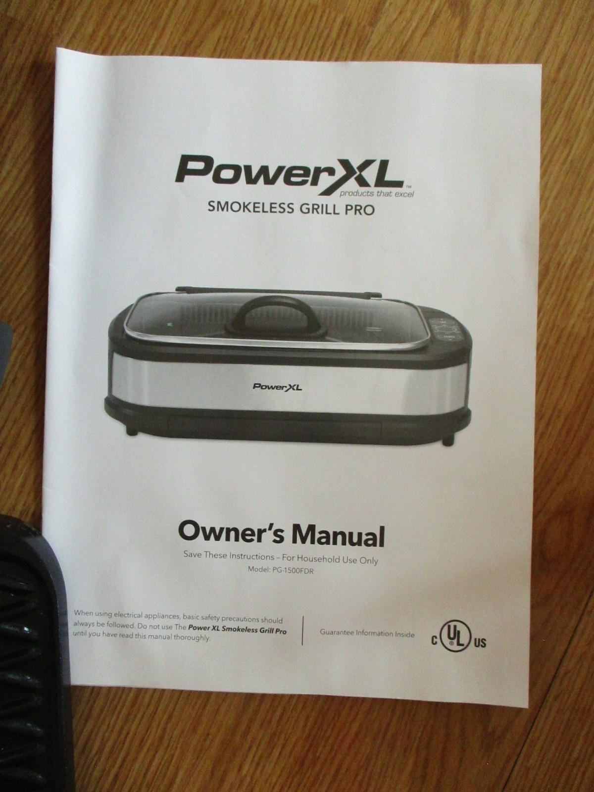 PowerXL Smokeless Electric Indoor Grill Pro with Glass Lid PG-1500FDR 1500 Watts