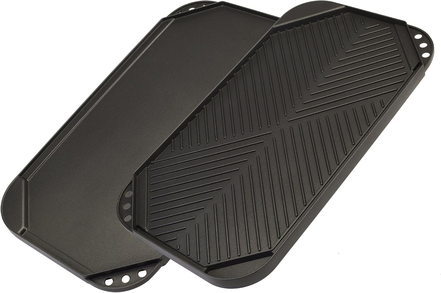 Reversible Non-Stick Grill/Griddle Pan 19.5” x 11” – Dishwasher Safe Cookware