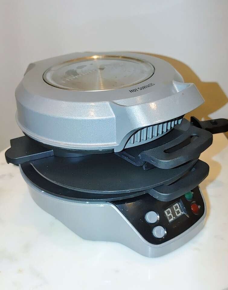 Used Tested Hamilton Beach Breakfast Sandwich Burrito Omelette Maker Model 25495