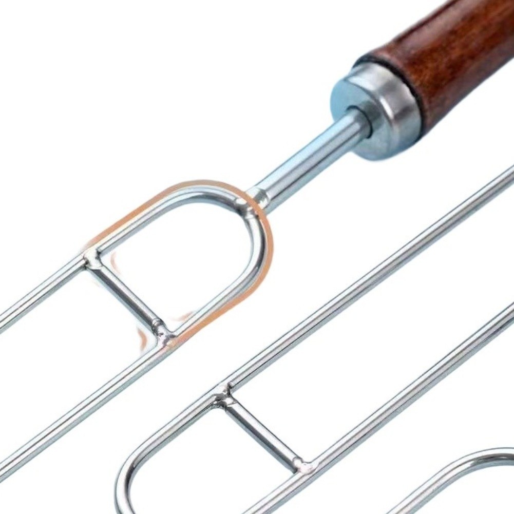 BBQ Fork Set 50cm Stainless Steel Non Slip Grip Ergonomic Handle Food Safe