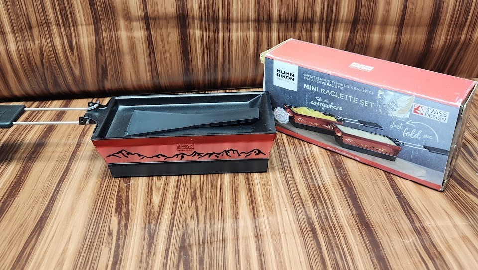 Kuhn Rikon Mini Raclette Set Portable Tabletop Cheese Melter Swiss Cooker