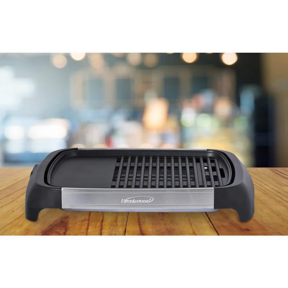 Brentwood Appliances Panini Press 1000-W Nonstick Metallic Floating Lid Compact