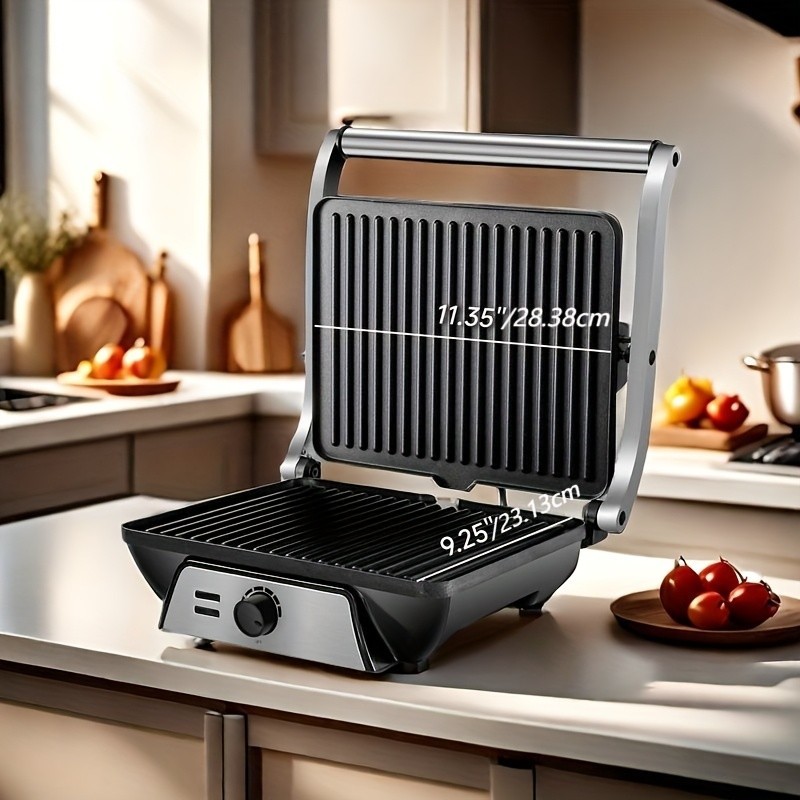 Compact Electric Grill 1500W – Griddle for Sandwiches, Burgers, Steaks & More…