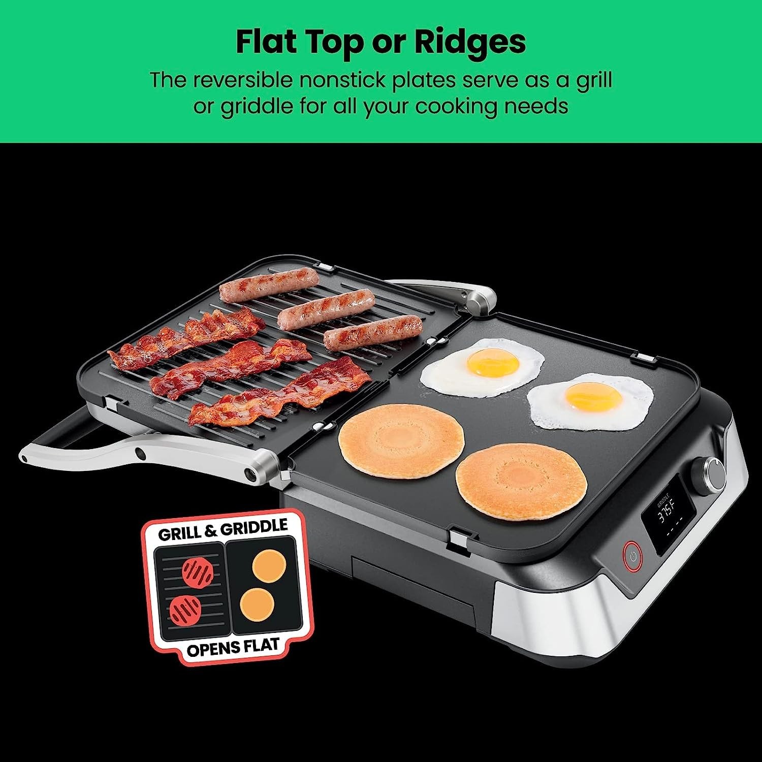 5in1 Digital Panini Press Grill Sandwich Maker and Griddle Grill Combo with R…