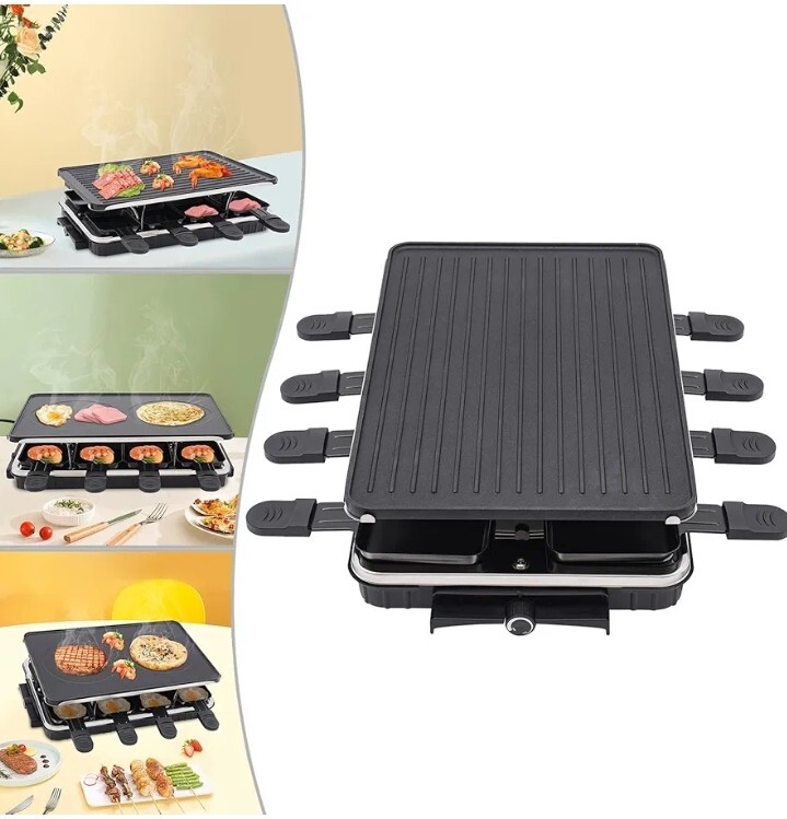 Electric Indoor Raclette Table Grill, 1300W Korean BBQ Grill, Removable…