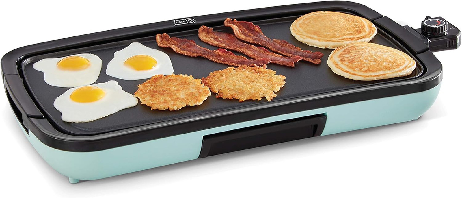 Deluxe Everyday Electric Griddle, 20” X 10.5”, 1500-Watt – Aqua & Sous Vide Styl