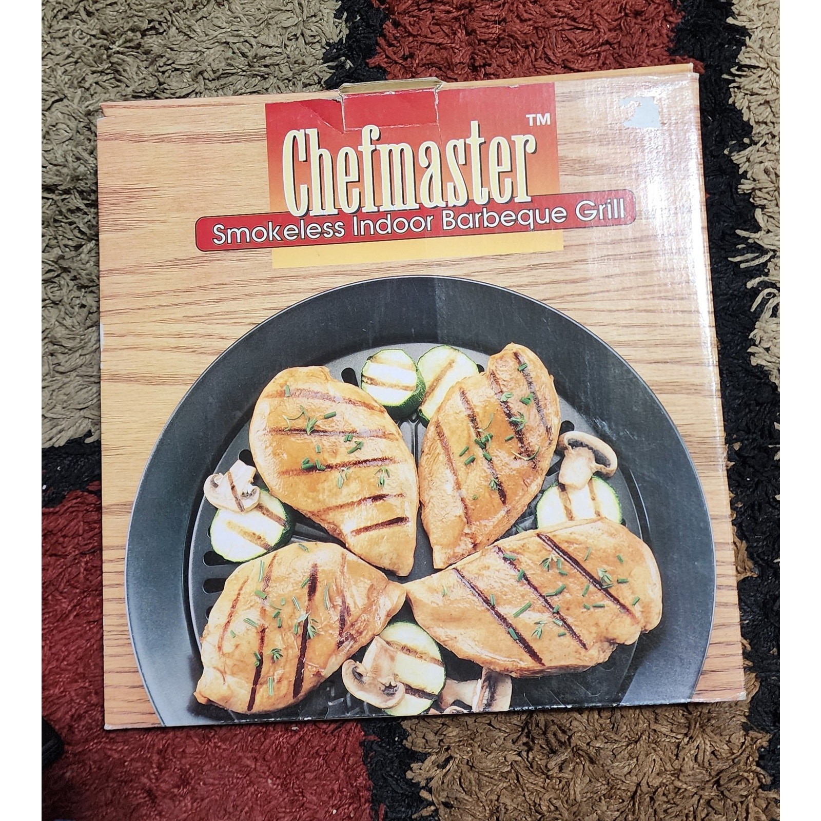 ChefMaster KTGR5 Smokeless Indoor Barbecue Grill New In Box 13″ Black