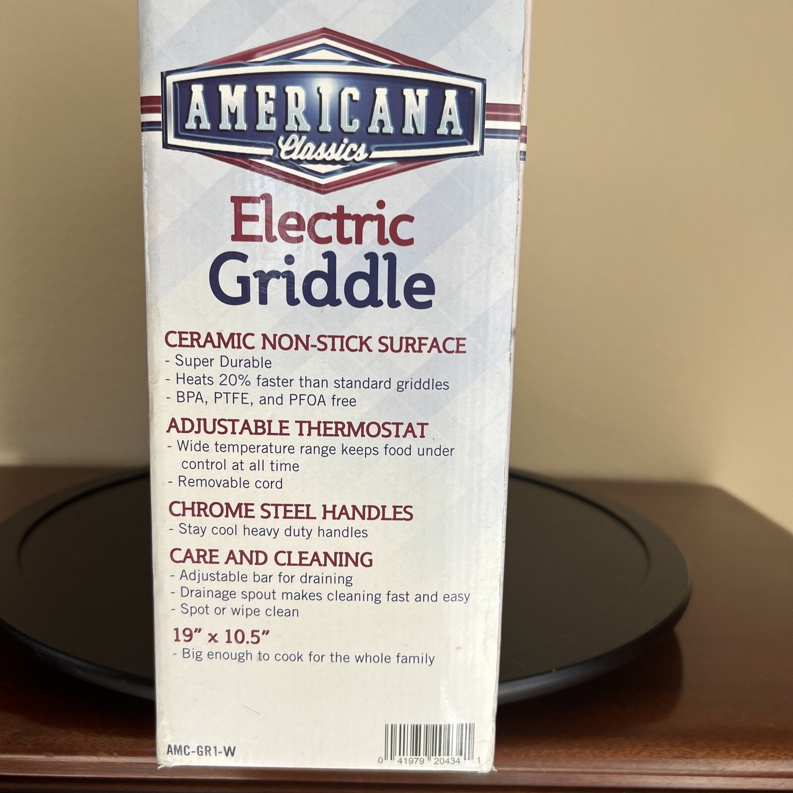 Americana Classics Ceramic Non-Stick Surface Electric Griddle 1500W 19″ x 10.5″