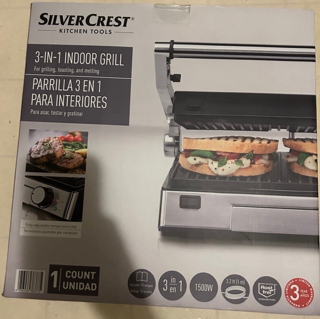 SILVER CREST 3-IN-1 INDOOR GRILL