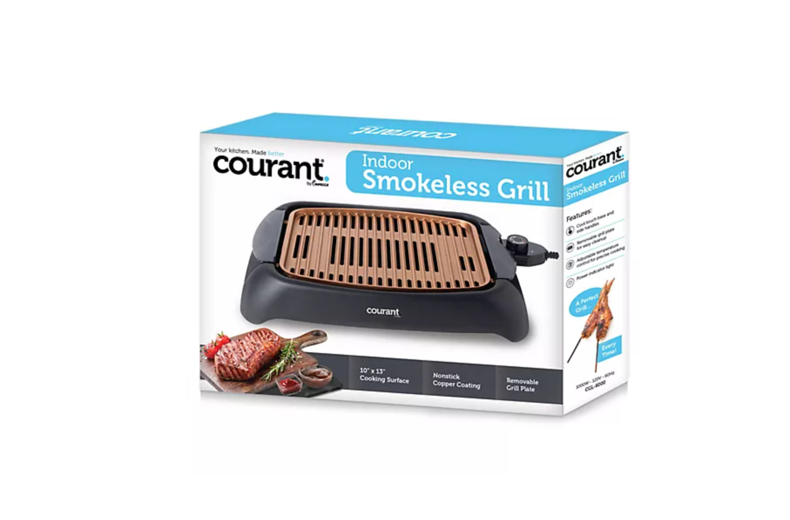 Courant Indoor Smokeless Grill with Copper Coat