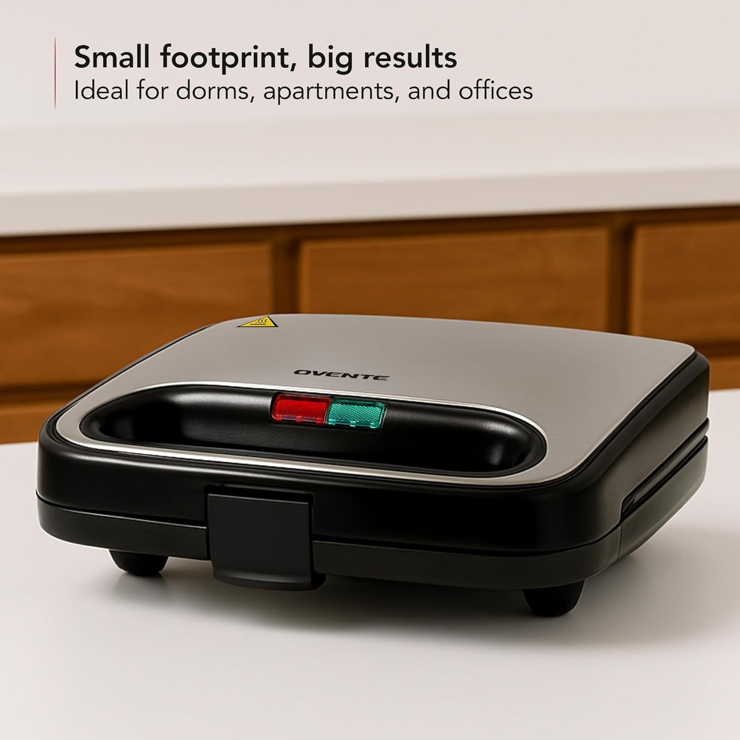 Electric Sandwich Maker with Non-Stick Plates, Indicator Lights, Cool Touch H…