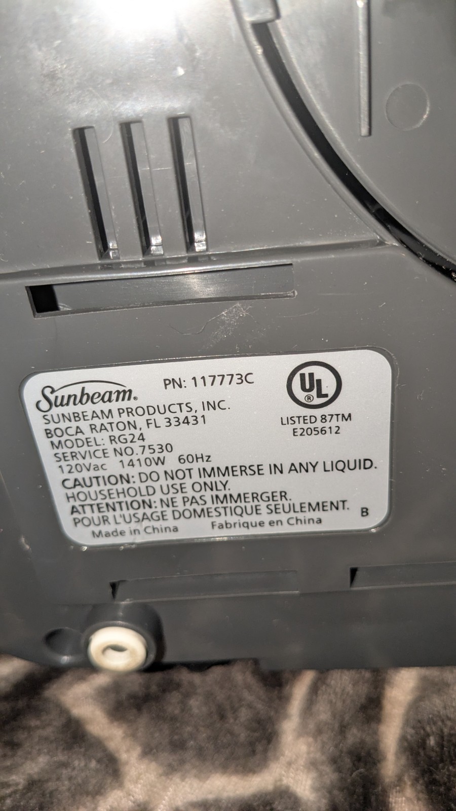 Sunbeam Rocket Grill RG24 Indoor 5 Refill Parchment Bags Included And Manual