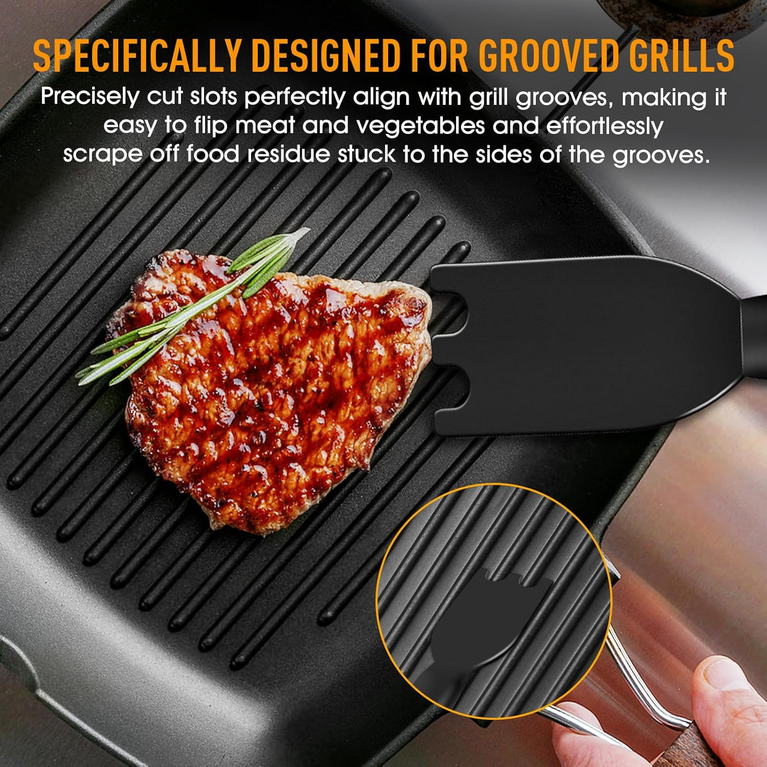 Heat-Resistant Nylon Grill Scraper – Designed for George Foreman Indoor Grills w