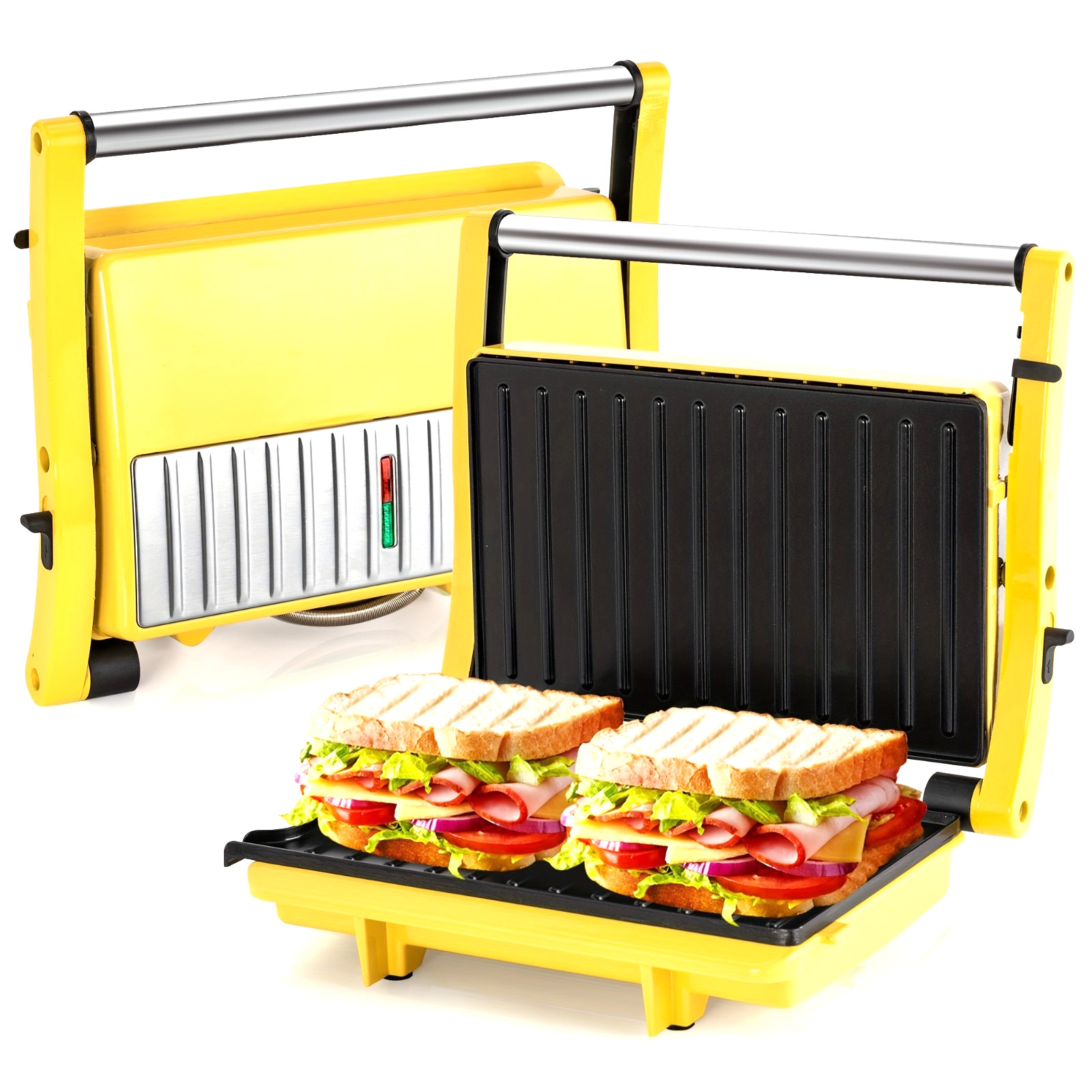 Compact Electric Grill 1500W – Griddle for Sandwiches, Burgers, Steaks & More…