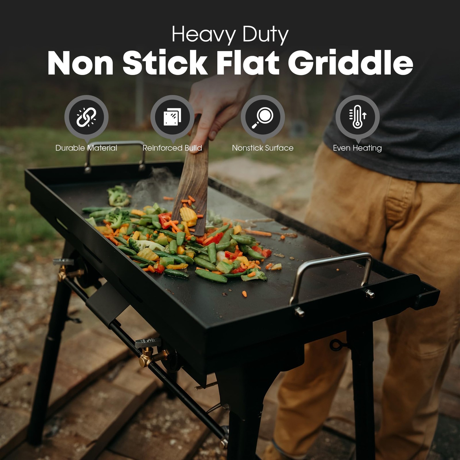 Gas One CP-2500 25×16 Pre-Seasoned Non Stick Propane Griddle Flat Top