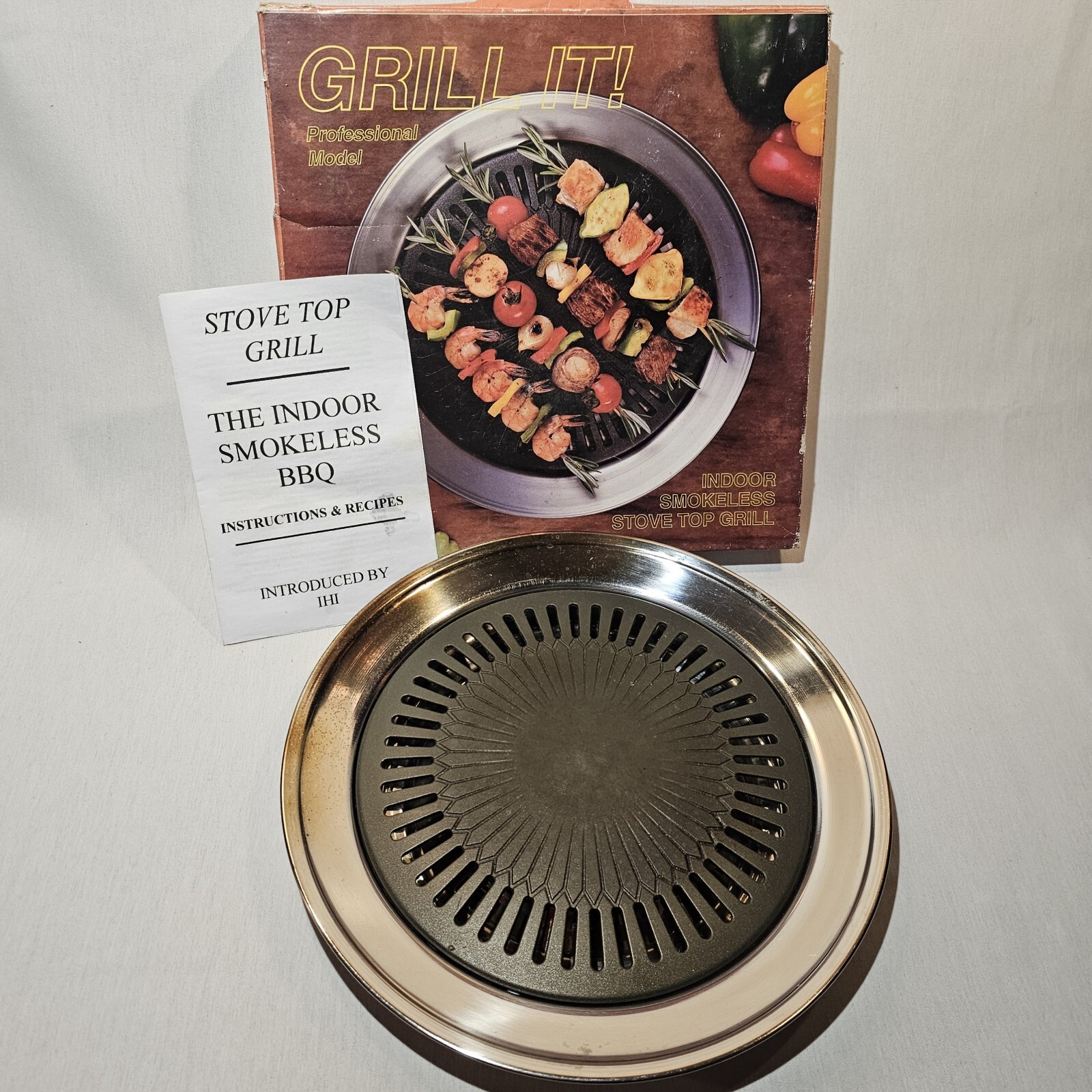 Grill It! Professional Model It’s Delicious Indoor Smokeless Stove Top Grill EUC